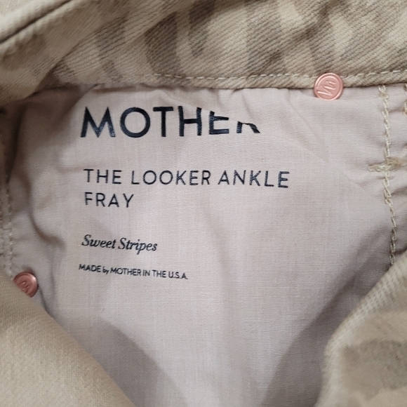 Mother The Looker Ankle Fray Sweet Stripes 28 NEW NWT - Picture 10 of 11
